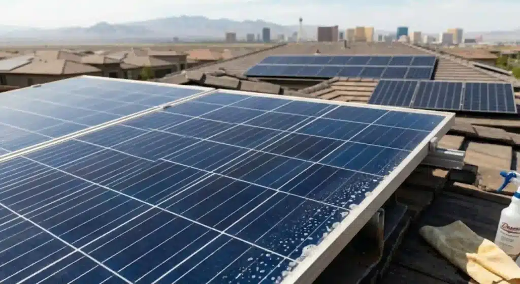 Professional solar panel cleaning